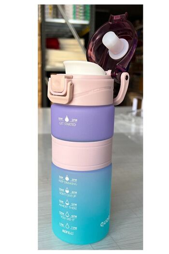Andofis Tritan Water Bottle and Water Bottle Motivational Water Bottle with Infuser 600 Ml Ring Color