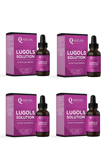 Q natura series Lugols Solution 5% Iodine - 20ml 4 Pcs