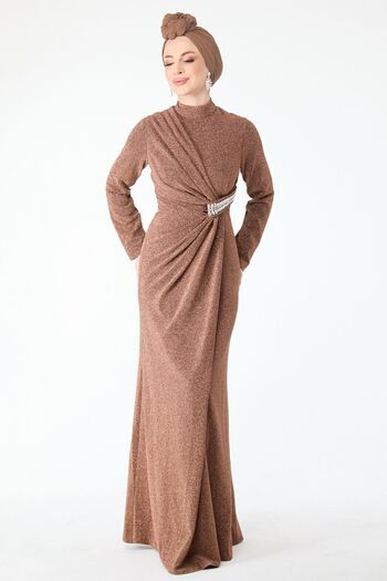 TOFİSA 24395-GOLD Evening Dress