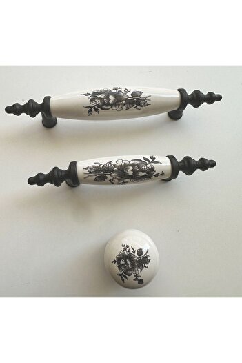 Karan Porselen 64mm Porcelain Furniture Drawer Cloakroom Kitchen Cabinet Handle