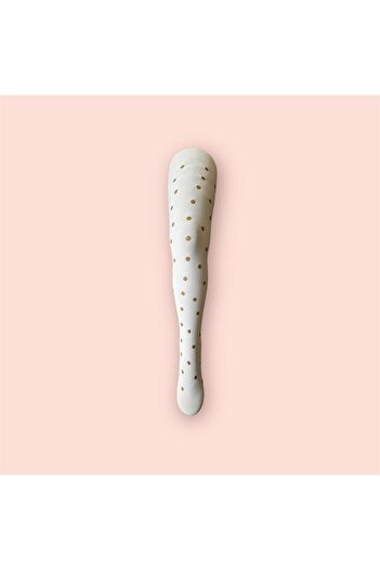 Penti Vanilla Colored Polka Dot Pantyhose - Love Series Printed