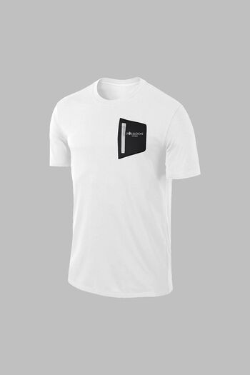 POSEIDON STORM White Dri-Fit Men's T-Shirt - Unprinted, Short Sleeve, S-3Xl