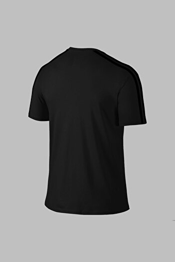 POSEIDON STORM Ανδρικό μπλουζάκι Dri-Fit Oversize μαύρο αθλητικό μπλουζάκι - O-Neck, κοντό μανίκι, για πεζοπορία (4XL-10XL)