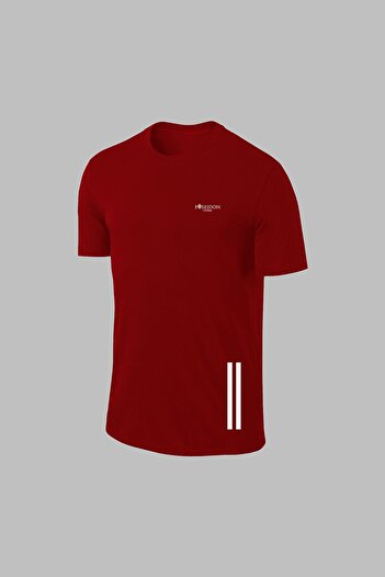 POSEIDON STORM Men's Claret Red Dri-Fit T-shirt - Comfortable, Round Neck, Short Sleeve, Plus Size (4XL-10)