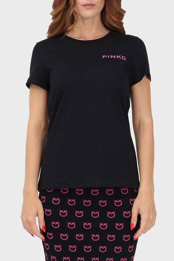 PİNKO Pinko 100% Cotton Logo Printed Regular Fit T Shirt T SHIRT 100355 A13K Z99
