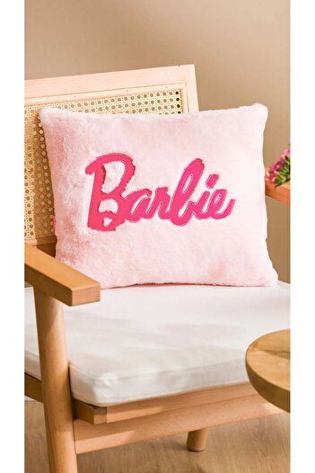 LC Waikiki LCW HOME Bebek Pembe Barbie Nakışlı Pelüş Kırlent 35x45 Cm