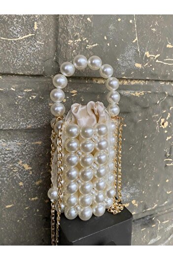 SAMSA Cylinder Bag-Pearl Cylinder Bag-Bead Bag-Pearl Bag