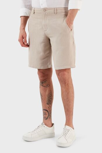 Armani Exchange Λευκά είδη από ψεύτικο μετάξι Twill Bermuda Ανδρικές βερμούδες 8nzs67 Znfnz 1724