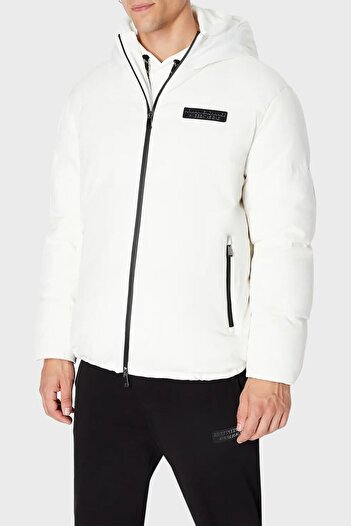 Armani Exchange Hooded Two-Way Zippered Regular Fit Coat Men's COAT 6RZB03 ZNICZ 1116