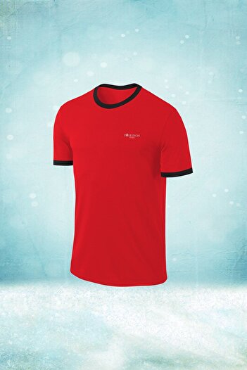 POSEIDON STORM Men's Red Sports T-Shirt - Comfortable Fit, Comfortable S-3Xl