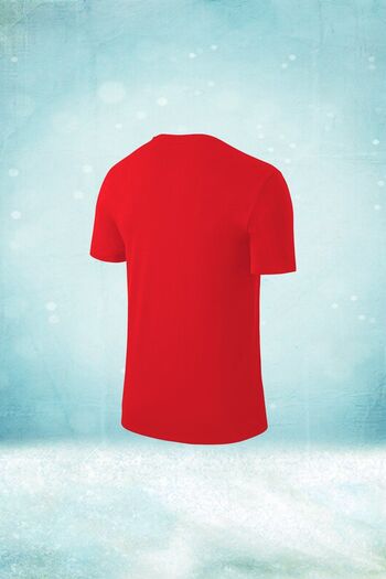 POSEIDON STORM Men's Red T-Shirt - Crew Neck, Fit Fabric, Unprinted, Short Sleeve, S-3Xl