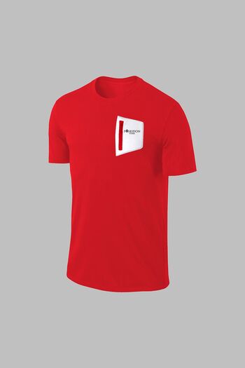 POSEIDON STORM Men's Red Dri-Fit Crew Neck T-shirt - Plus Size, Unprinted, Short Sleeve (4XL- 10XL)