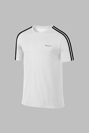 POSEIDON STORM White Dri-Fit Fabric - Unprinted Crew Neck Men's Athlete T-Shirt (4XL- 10XL)