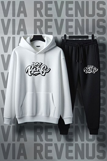 Vordevia Σετ μαλακής φόρμας Unisex King Printed Wide Fit - Με κουκούλα