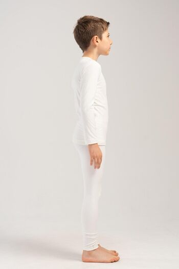 C&City Boy's Thermal Suit - Long Sleeve, Crew Neck, Ecru 405160