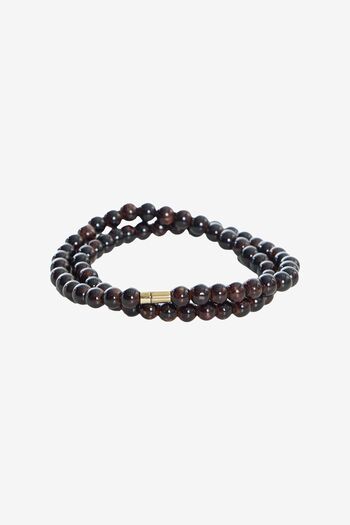 ALTINYILDIZ CLASSICS Men's Brown Natural Stone Bead Bracelet - 100%