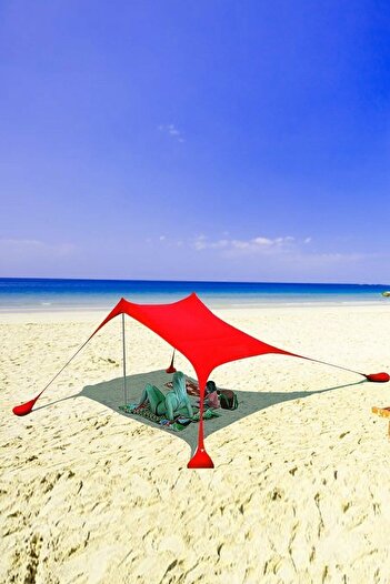 Bundeba Markise Gölgelik Tente Plaj Şemsiyesi Bahçe Teras Kamp Piknik Güneşlik Tatil Şemsiye 2.30 Metre