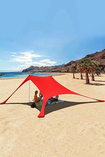 Bundeba Markise Gölgelik Tente Plaj Şemsiyesi Bahçe Teras Kamp Piknik Güneşlik Tatil Şemsiye 2.30 Metre