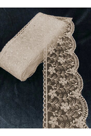 Çt Çeyizci Tekstil 14.5 Meters Wide Guipure - Brown Lace, 1 Ball