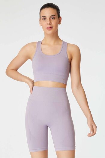 Jerf Gela Double Layer Compress Sport Bra Pastel Purple