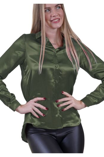 Exve Exclusive Satin Woven Women's Shirt - Khaki, Light and Back Gusset