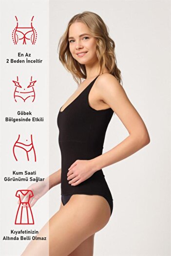 Emay Black 2815 Double Cotton Corset Athlete