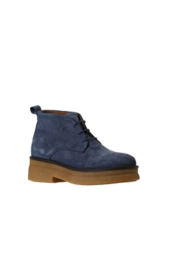 Bueno Shoes Γυναικείες μπότες από σουέντ - Μπλε, ίσια κοπή, 01wv0200