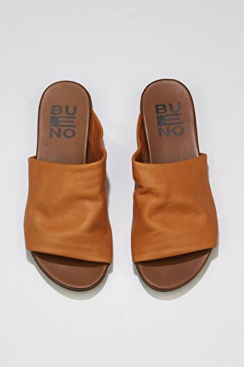 BUENO Shoes Taba Deri Kadın Düz Terlik 01wn0204