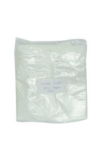 kapsulavm Economical Mini Size Athlete Slush Bag 30X20 Cm Thin White 250 Pieces 1 Pack