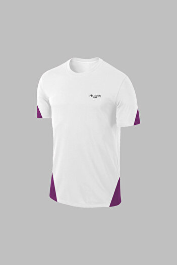 POSEIDON STORM Over Size Men's White Dri-Fit Fabric Short Sleeve T-Shirt Shorts with Comfort Pockets for Training and Running Double