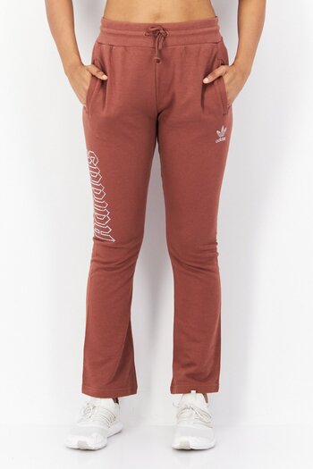 adidas Women Sportswear Fit Flare Training Sweatpants, Brown