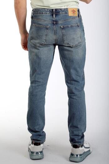 Lee Cooper Jack Normal Bel Dar Kesim Dar Paça Mavi Erkek Jean Pantolon