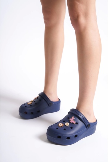 EFW Estate Massage Sole High Sized Dark Blue Daily Home, Hospital Cook Nurse Doctor Slippers