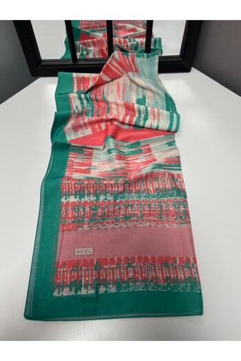 AMİNENESİL Aminenesil Akel Patterned Soft Cotton Shawl