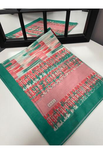 AMİNENESİL Aminenesil Akel Patterned Soft Cotton Shawl