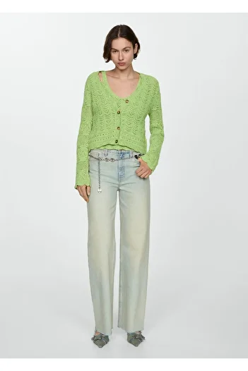 MANGO Woman Perforated cardigan