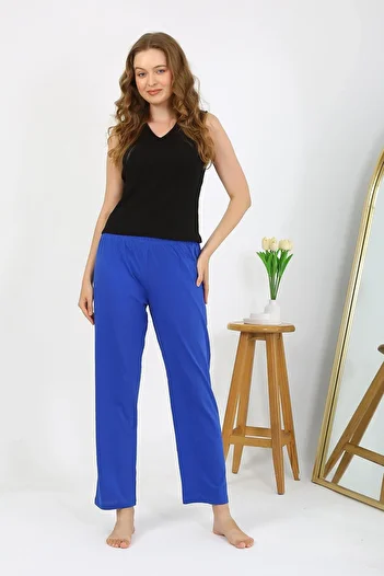 Akbeniz Sax 27538 Women's Combed Cotton Plain Single Bottom Pajamas