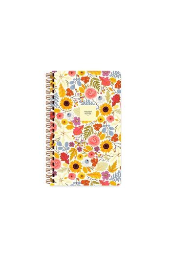 KESKİN COLOR Hard Cover Lined Spiral Flower Notebook Sunflower 13x21