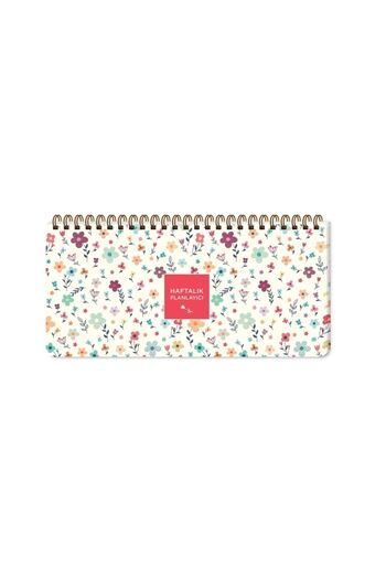 KESKİN COLOR 13x27 Weekly Planner - Cream Flower