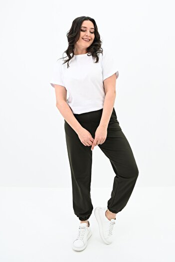 Koza Butik Γυναικείο Σετ Φούτερ Ψηλόμεσο Plus Size 8095-24
