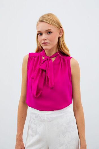 Sateen Φουλάρι Tank Top - Φούξια