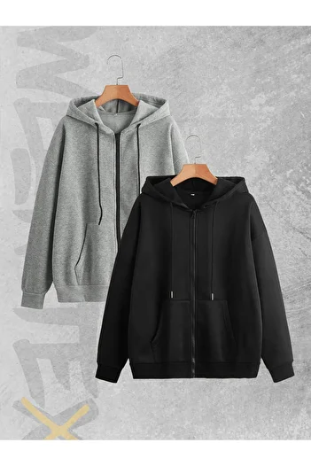 WEARTEX Seasonal Zippered Set of 2 Cardigan and Jacket