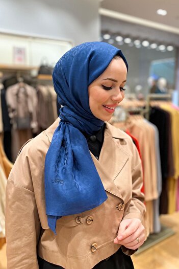 Armine Lia Trend Shawl 2 - Cotton - Blue - 2356