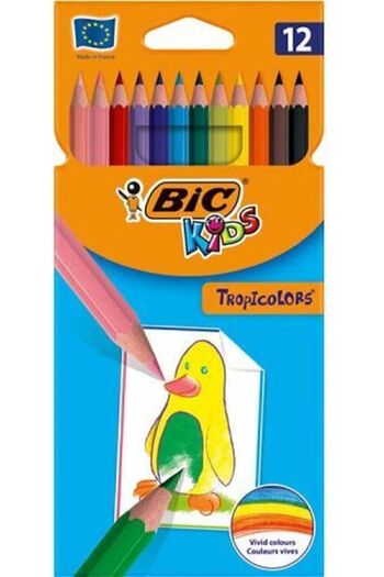 Bic Tropicolors 12 Color Long Dry Color 12 Pack Long Dry Color