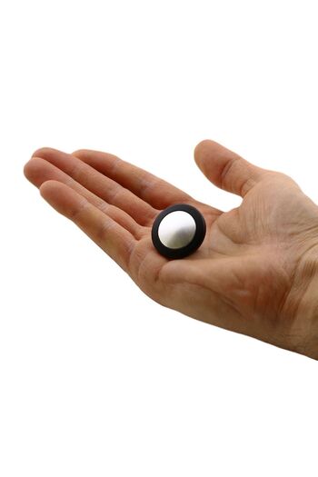 Badem10 Black Chrome Metal Mother of Pearl Button - Kitchen Furniture Drawer Cabinet Door