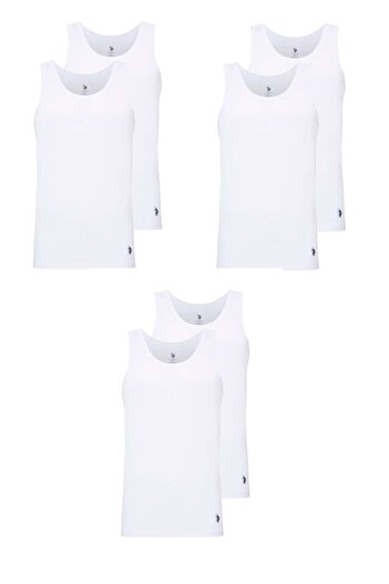 U.S. Polo Assn. 100% Cotton 6-Piece Undershirt
