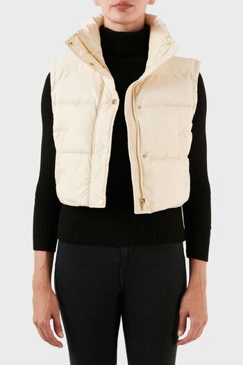 PİNKO Pinko Regular Fit Stand Collar Inflatable Crop Vest101734 A11P C16