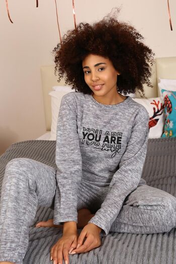 Akbeniz Welsoft Polar Women's Pajama Set 8518