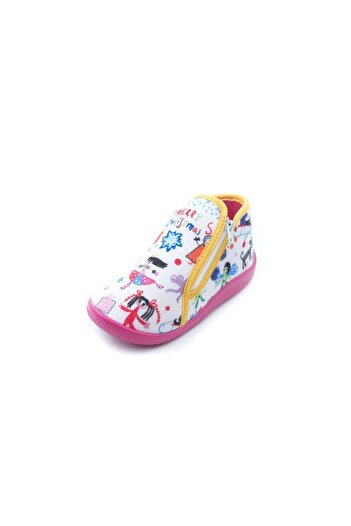Flyingsteps Flying Steps Girl's White Sun Orthopedic Daily Nursery Home Shoes Slippers