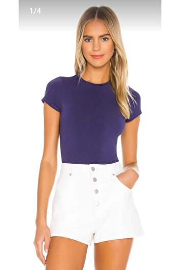 Zagrep Women's Purple Short Sleeve Silk Jersey Body